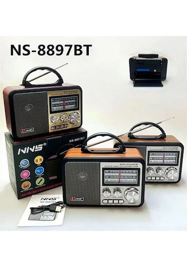 Nns Ns-8897 Orta Boy Retro, Nostaljik, Ahşap Tasarım Radyo 5468