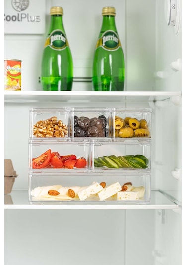 Nandy Home 6'lı Clear Kahvaltılık Saklama Kabı Seti Şeffaf