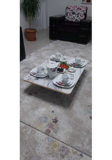 Yeni Model Dikdörtgen Yer Sofrası 70 120 Ahşap