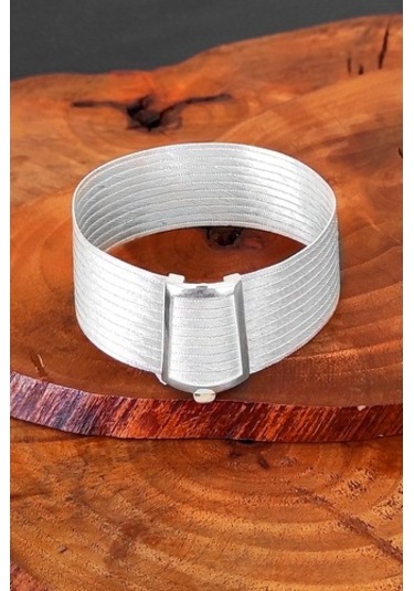 Gümüş Trabzon Hasırı Takımı Yüzük Küpe 5 Sıra Kolye Ve 11 Sıralı