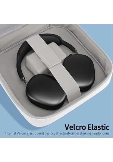 Didadodo Airpods Max Kumaş Çantası - Hafif, Dayanıklı Şık Tasarım Beyaz Beyaz Beyaz