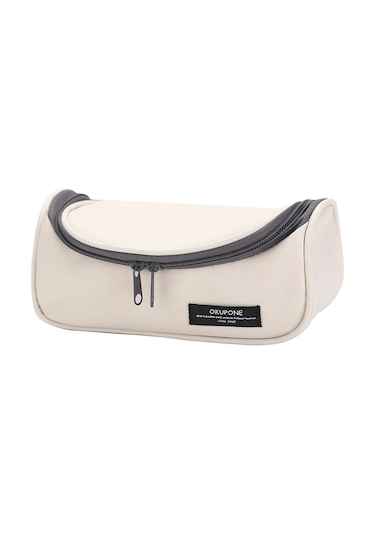 Tuomeng Yeni Kore Tarzı Basit Düz Renk Büyük Kapasiteli Çok Fonksiyonlu Yastık Kalem Kutusu