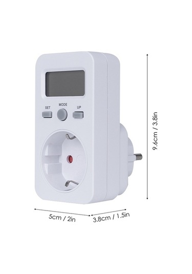 Ulzyvf Lcd Ekranlı Elektrik Kullanım Ölçer, Watt Kwh Maliyet Analizörü, 230v Eu Fişli
