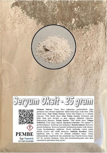 Cam Çizik Giderici Toz Pembe Seryum Oksit - 25 GRAM