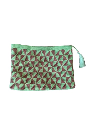 El&Ma El Örgüsü Wayuu Clutch Çanta (30 cm x 21 cm)