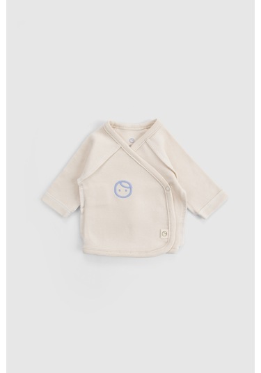 Ters Dikişli Organik Pamuk Ekru Prematüre Hastane Çıkış Seti 10'lu Ekru