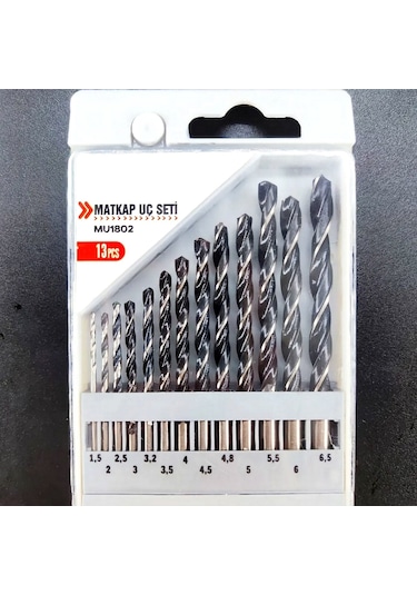 Matkap Uçları 13 Parça Profesyonel Set Metal Delme Matkap Ucu