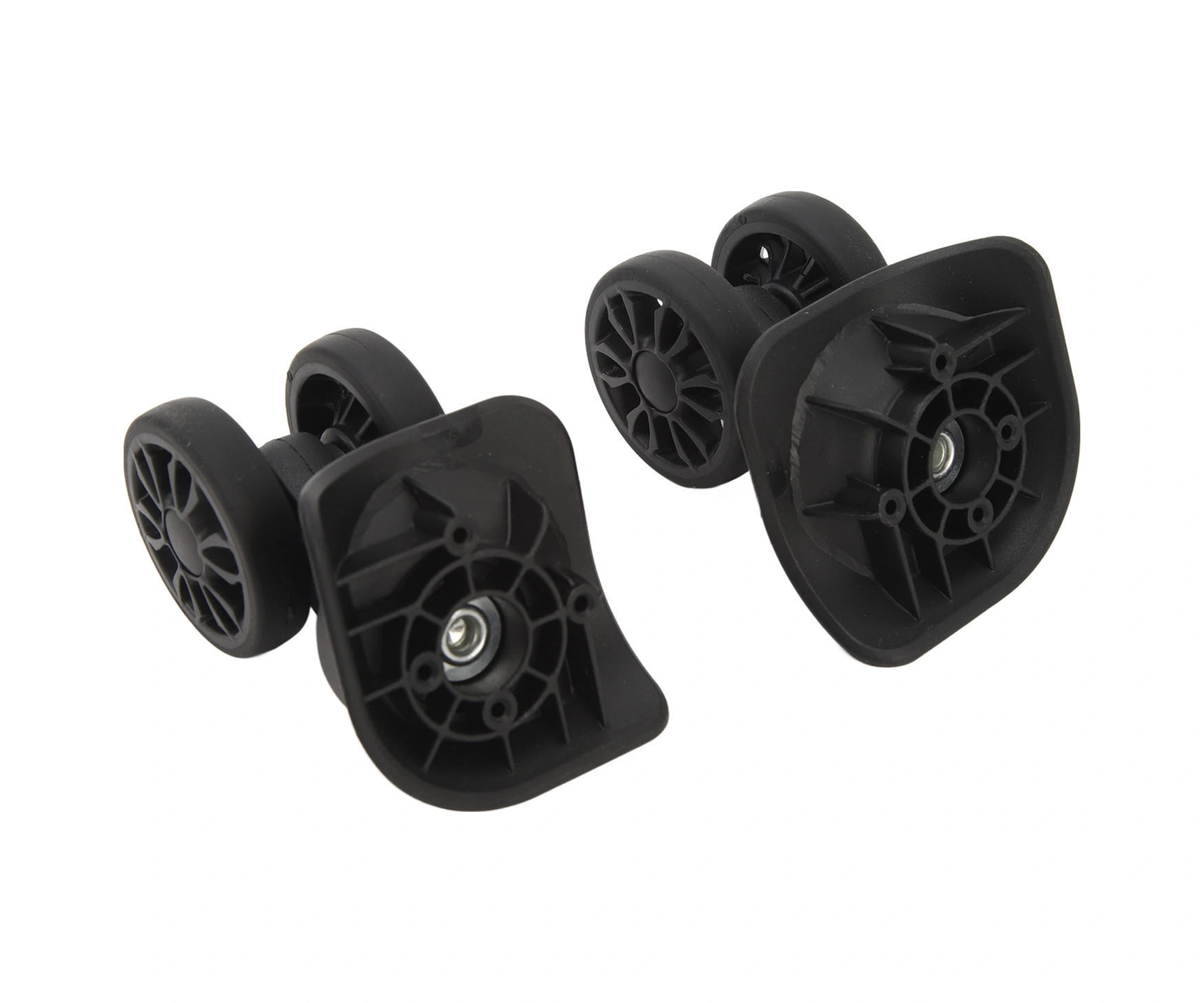 Shineyee Abs Materyal Gümüşlenmiş Tekerlekler, Sessiz Ve Dayanıklı, Bavul Tamiri İçin Evrensel Vitesli Tekerlek Aksesuarı 2 Adet + 8 Vida