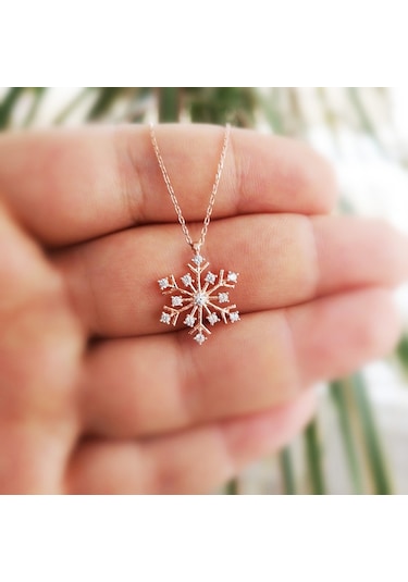 Rose Gümüş Kar Tanesi Kolye G784Kl Altınsepeti