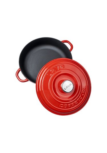 Lava New Heritage Serisi Döküm Çok Amaçlı Yayvan Tencere 28 CM Çap