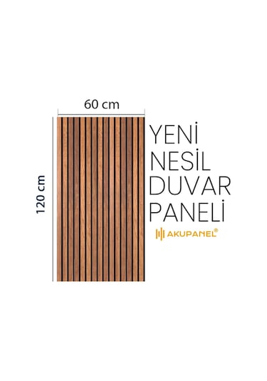 Akupanel 60x120 Cm Flex Ceviz Dekoratif Akustik Ahşap Duvar Paneli Ceviz
