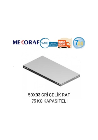 Mekoraf 59 X 93 1 Mm Çelik Raf Tabla Gri