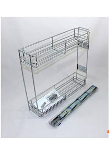 12 Cm Frensız Yandan Raylı Teleskopık Şişelil Yağdanlık Sepeti