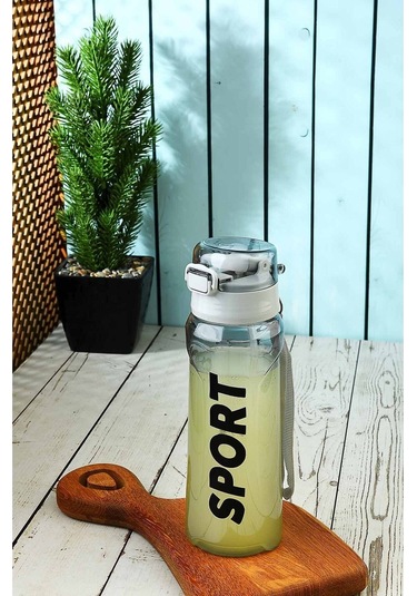 Tuffex Kilitli Kapaklı Taşıma İpli Exclusive Kalite BPA Free Okul ve Sporcu Suluk Matara - Siyah