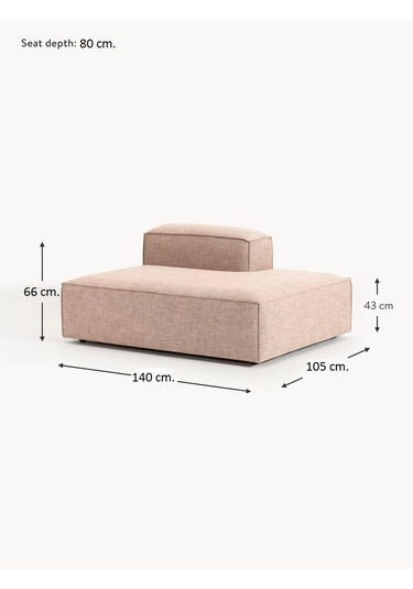 Most Mollis Sağ Pro Köşe Modül 09 Bej Keten Kumaş Yumuşak Sünger