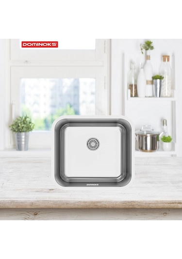 Dominoks Riva 45 Tezgah Altı Krom Eviye 40 x 45 CM