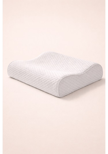 Microjelly Pamuklu Boyun Destekli 50 X 70 Cm Ergonomik Yastık Beyaz