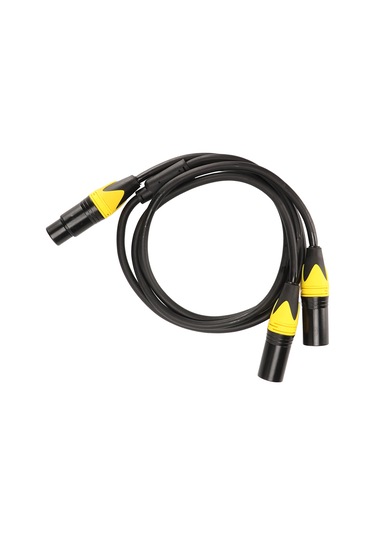 Konesam 1m Xlr Dağıtıcı Kablosu - 3pin Dişi'den Çift Erkek'e - Mikrofon Ses Adaptörü - Gürültüsüz Dengeleme