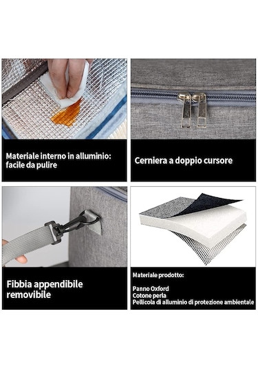 Lacivert Sofieles Piknik Yalıtımlı Öğle Yemeği Kutusu Taşınabilir Soğutmalı Çanta Büyük Kapasiteli Su Geçirmez Öğle Yemeği Çantası Piknik Çantası M Lacivert