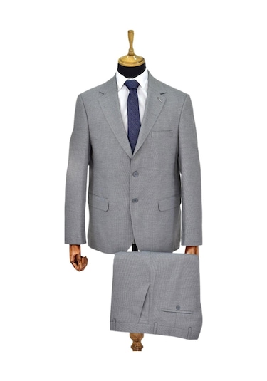 Suitmen Erkek 4 Drop Çift Yırtmaçlı Takım Elbise Bgl-st04565 Açık Gri