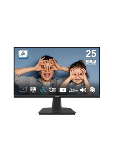 Msı 25\" Pro Mp251 Kurumsal Monitör, Flat, Fhd, Ips, 100hz, 1ms, Anti-glare, Siyah-134803