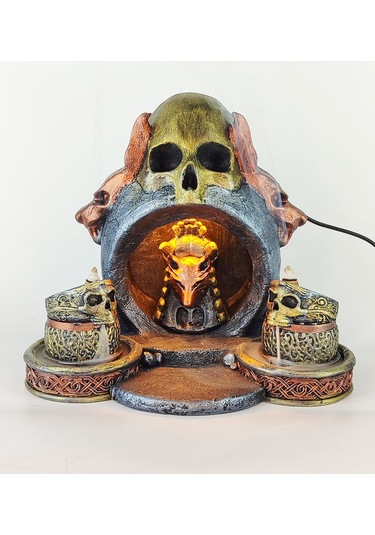 Kurukafa Işıklı Geri Akış Tütsülük Metalik