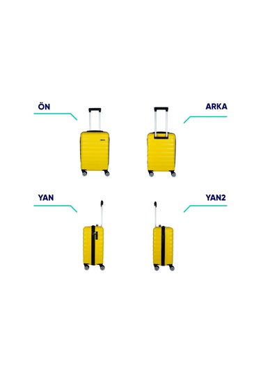 Vegmann Delphin Sarı Kabin Boy Valiz Sarı