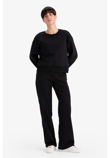 Defacto - Straight Fit Basıc Cepli Yüksek Bel Eşofman Altı B8571AX23WN Siyah Defacto - Straight Fit Basıc Cepli Yüksek Bel Eşofman Altı B8571AX23WN Siyah