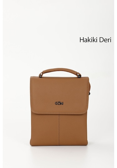 Gönderi(R) Gönderir Taba Uzun Askılı Hakiki Deri El Ve Omuz Çantası Taba