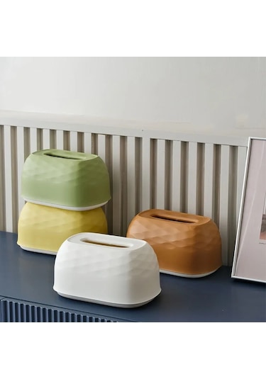 Sarı Doku Kutusu Tuvalet Kağıdı Kutusu Peçete Tutucu Kılıf Basit Şık Kağıt Doku Dağıtıcı Ev Araba Organizatör