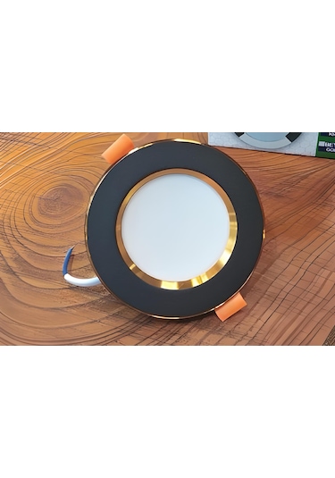 Kae 7w 3 Renk Özellikli Ledspot- Siyah Gold Kasa- 10lu Paket