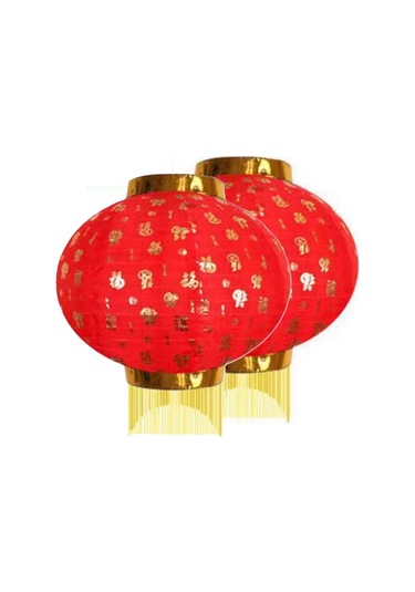 Tenfowee Kırmızı Yuvarlak Saten Fenerler, Yağmurlu Ve Güneşli Dayanıklı, 10 İnç 2 Adet , Antik Kasabalar, Restoranlar Dekorasyonu Kırmızı