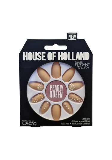 Elegant Touch - İnci Detaylı Takma Tırnak Nude Renk -24 Adet