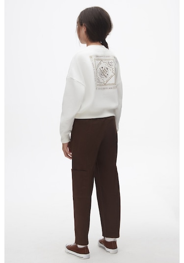 Nk Kids Kız Çocuk Sweatshirt 37807 Ekru