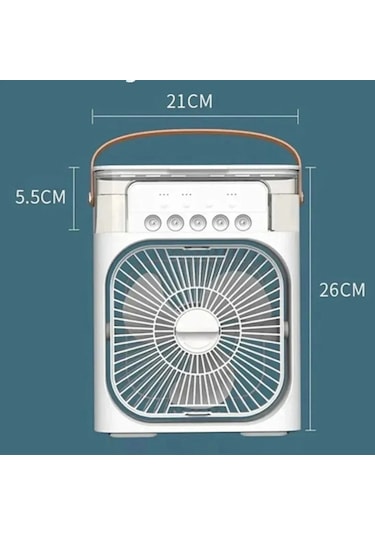 Periboia Su Hazneli Şarjlı Masa Vantilatörü