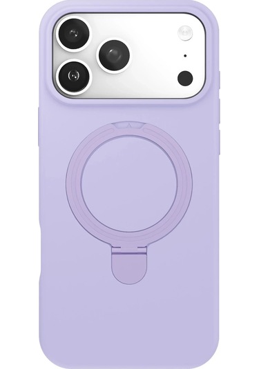 Özel Apple I Phone 17 Pro Regal Magsafe Standlı Kapak - Lila Fırsat
