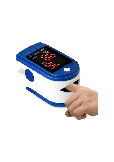 Sones Hassas Parmak Nabız Oksimetresi Kan Oksijen Monitörü Mavi