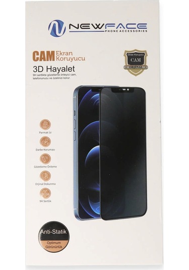 Newface İphone 15 Pro Max Uyumlu 3d Antistatik Hayalet Cam Ekran Kor M346