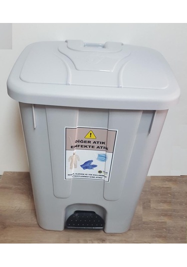 85 Lt Maske Eldiven Tek Kullanımlık Tulum Atık Kovası Pedallı Tek