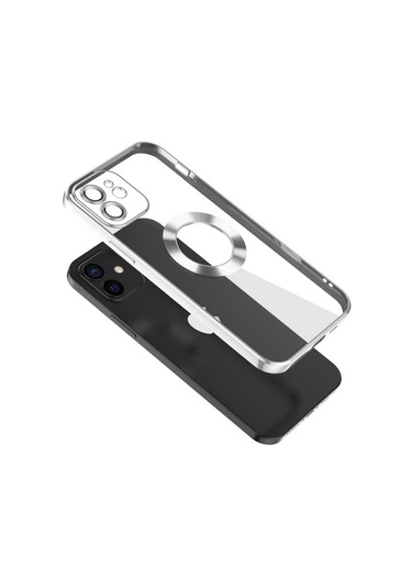 iPhone 11 Uyumlu Kamera Korumalı Logo Gösteren Omega Kılıf-gümüş Gümüş Gümüş