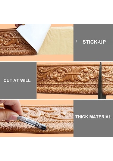 Elmpaly 1 Rulo 90,55 Inç Kendinden Yapışkanlı Dekoratif Kenar Şeridi, Köşe Koruma, Kapı Çerçeve Koruması, Beyaz