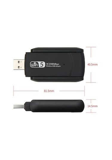 Gomax AC1200 Mbps Dual Band USB 3.0 Kablosuz Wi-Fi Alıcı Adaptör