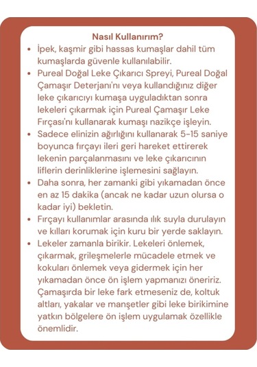 Pureal Çamaşır Leke Fırçası