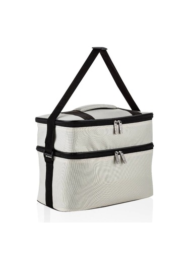 Ns Reliable Kamp Piknik Termal Soğutucu Yalıtımlı Buzluk Termos Çanta 2 Li Set - 960 Krem