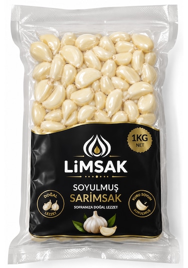 Limsak Kuru Soyum Soyulmuş Sarımsak Yerli 1 KG