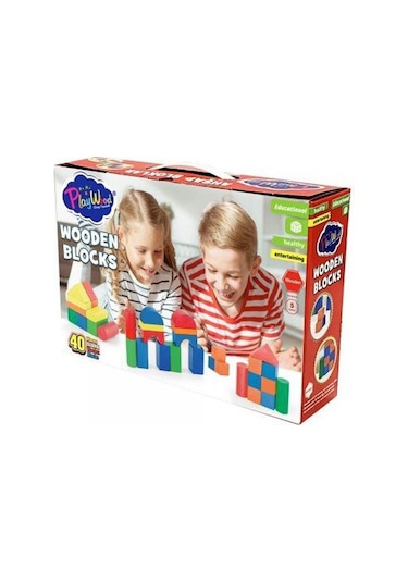 Playwood Ahşap Eğitici Renkli Bloklar 40 Parça Ony-403