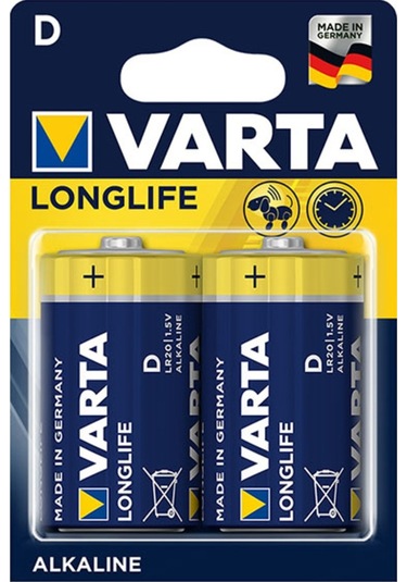 Varta Longlıfe Power Alkalin Büyük Boy D Pil 2Li Paket  (510844687)