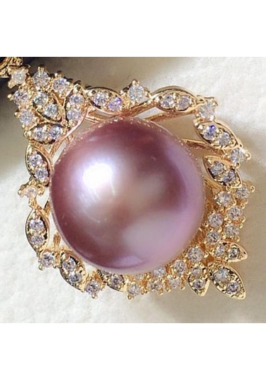 Lüks Doğal Büyük Parçacık Mor Inci Kolye Kolye Basitlik Zarif Atmosfer Klavikula Zinciri Moda Tüm Maç Altın - Beyaz