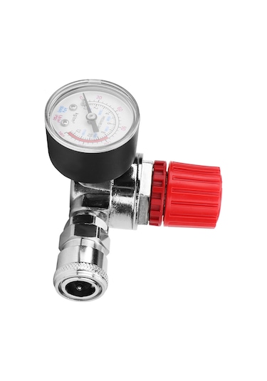 Ximistore9 Zink Alaşımlı Hava Kompresörü Basınç Regülatörü, 0.8 Mpa Maksimum Basınç, Bağlantı Takımlarıyla, Yüksek Hassasiyetli, Korozyona Dayanıklı