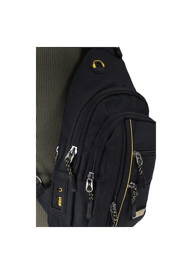 Omuz Askılı Göğüs Çantası Siyah